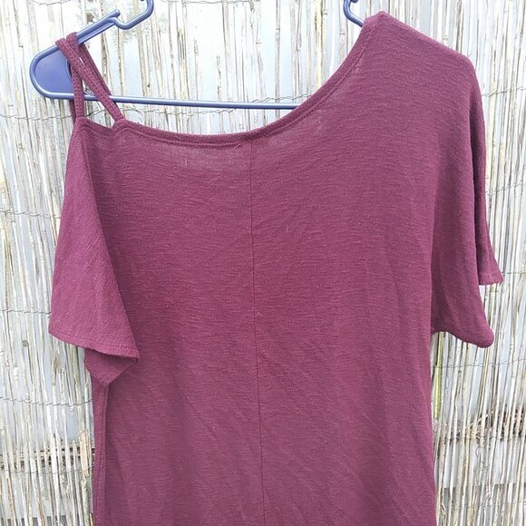 Kayleigh Maroon Off The Shoulder Straps Top - No Size Tag - See Measurements - Picture 8 of 12